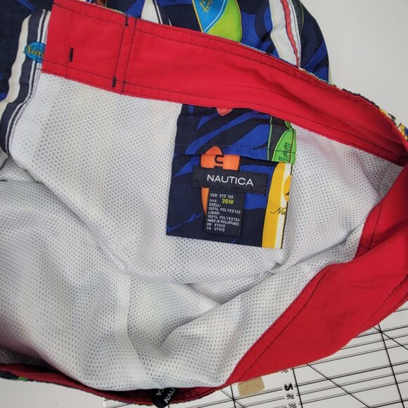 Nautica Mens Board Shorts Swim Trunks Size 38W Surf Beach 10” Inseam - Picture 8 of 10